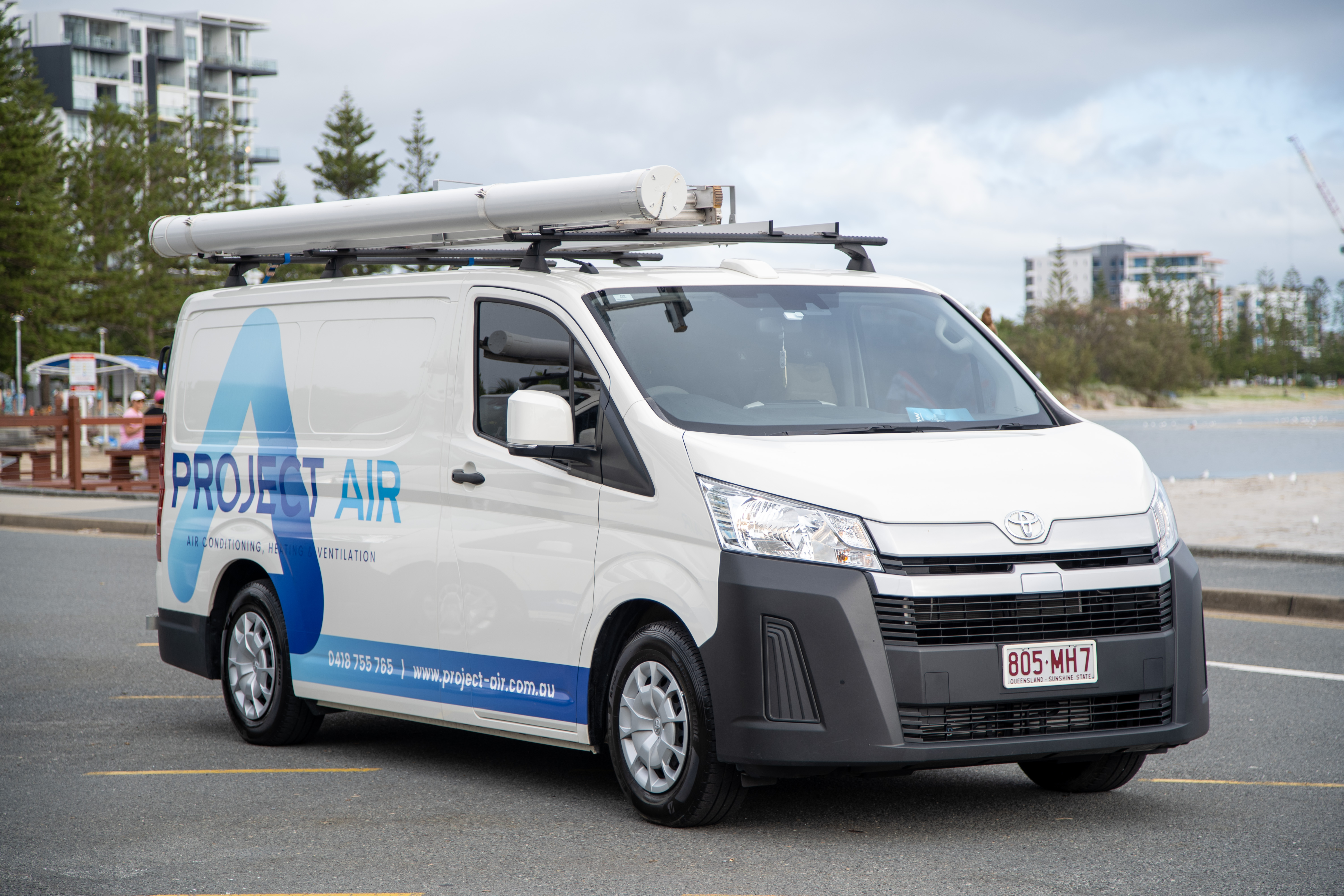Project Air van on Gold Coast beachfront